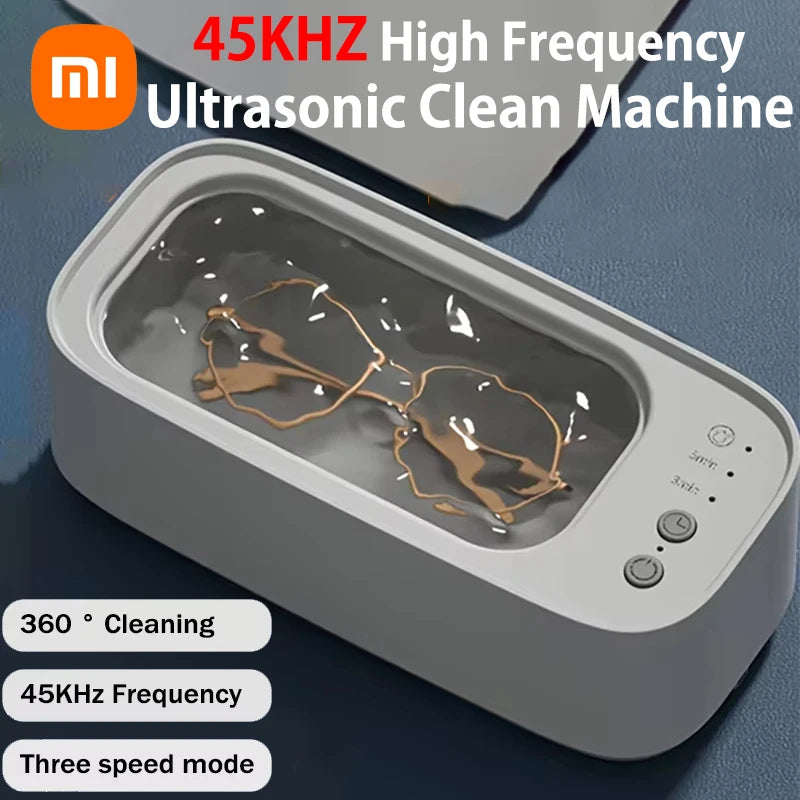 Xiaomi MIJIA Ultrasonic Glasses Cleaning Machine 45KHZ Ultrasound Jewelry Cleaner Machine High Frequency Ultrasonic Cleaner Bath