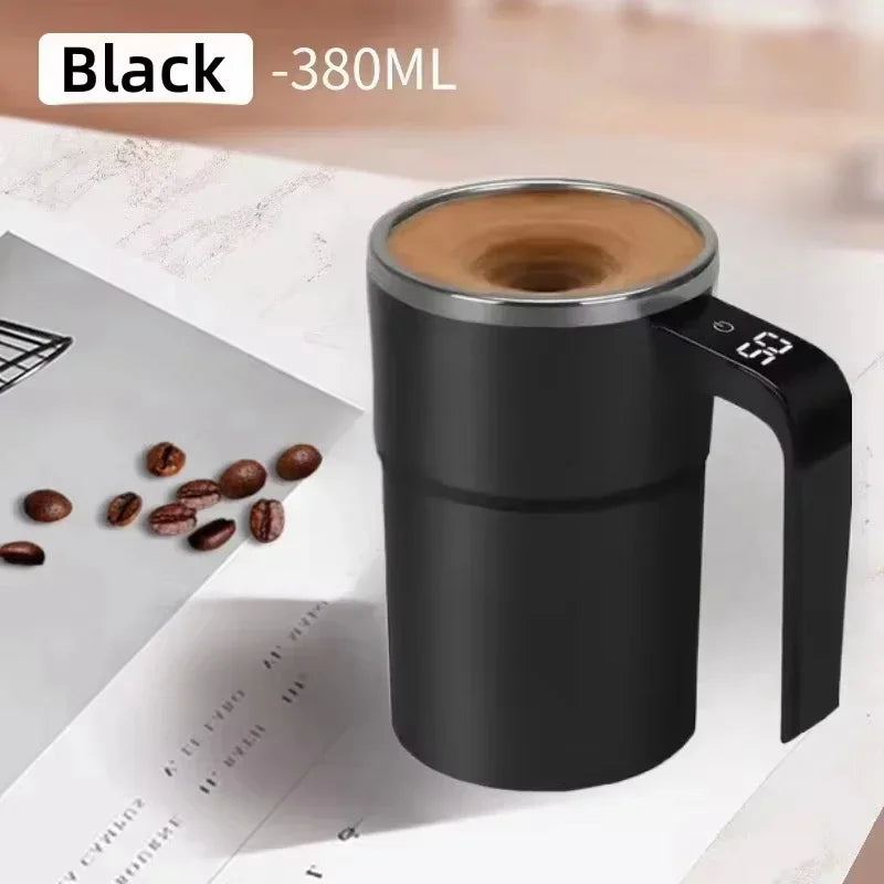 New 380ML Mini Electric Coffee Self Mixing Mug USB IP67 Waterproof Food Milk Coffee Mug Safe Rechargeable Automatic Magnetic Cup