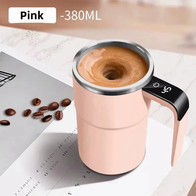 New 380ML Mini Electric Coffee Self Mixing Mug USB IP67 Waterproof Food Milk Coffee Mug Safe Rechargeable Automatic Magnetic Cup